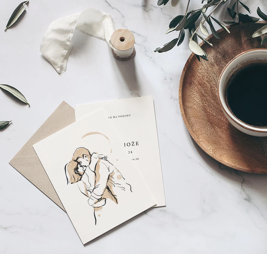 Wedding invitation of Živa and Jože